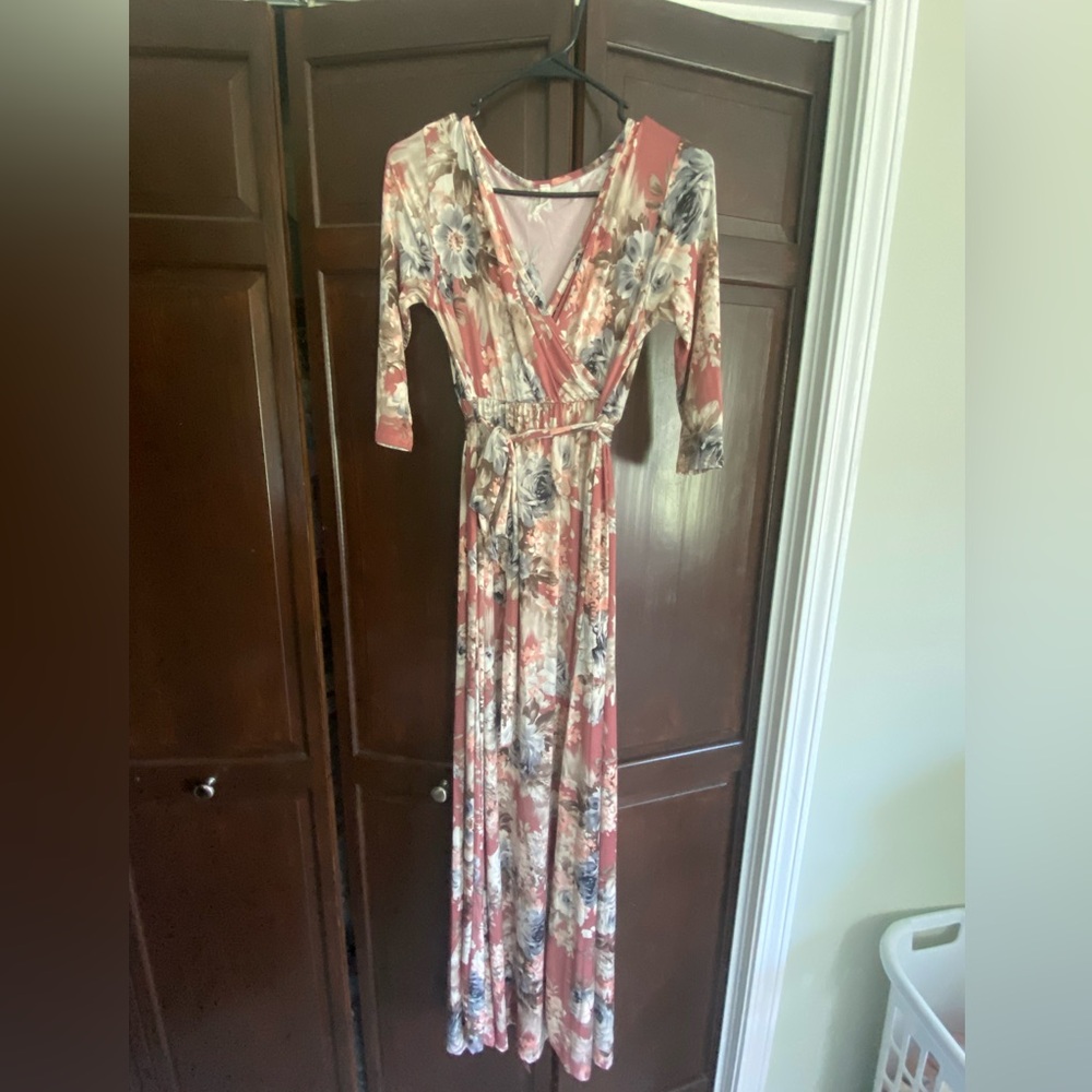 Floral Maternity Maxi Dress